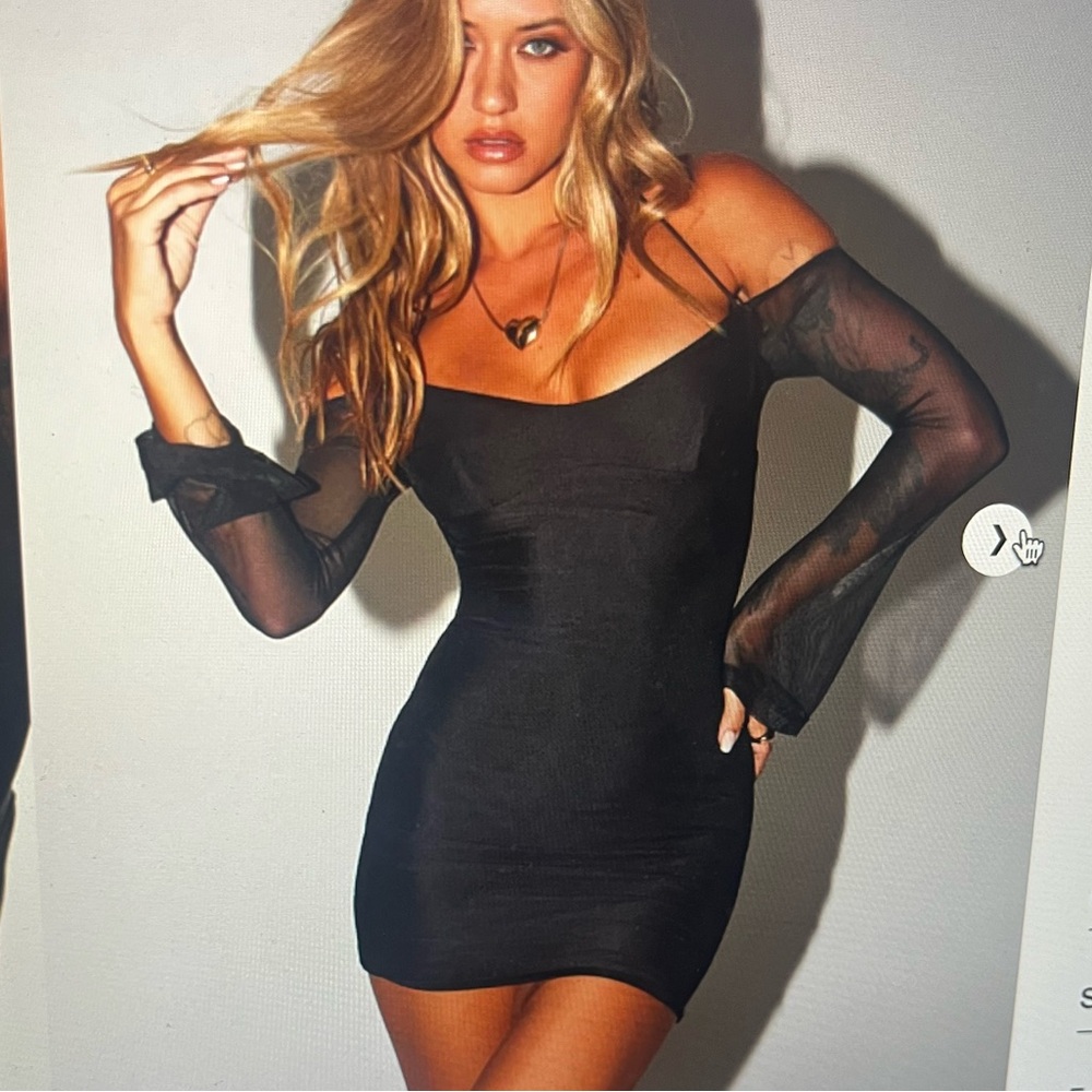 Princess Polly | Acosta Off The Shoulder Mini Dress Black | Size 2